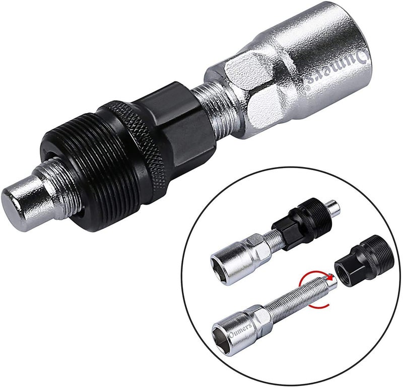 Oumers Bike Crank Extractor and Bottom Bracket Remover with 16mm Spanner Wrench, Bicycle Removal Tool Puller Tool-Bike Crank Arm Remover Spanner Repair Tools Kit - Image 4